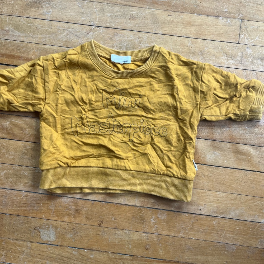 Mini Masterpiece Mustard Kids Sweatshirt
